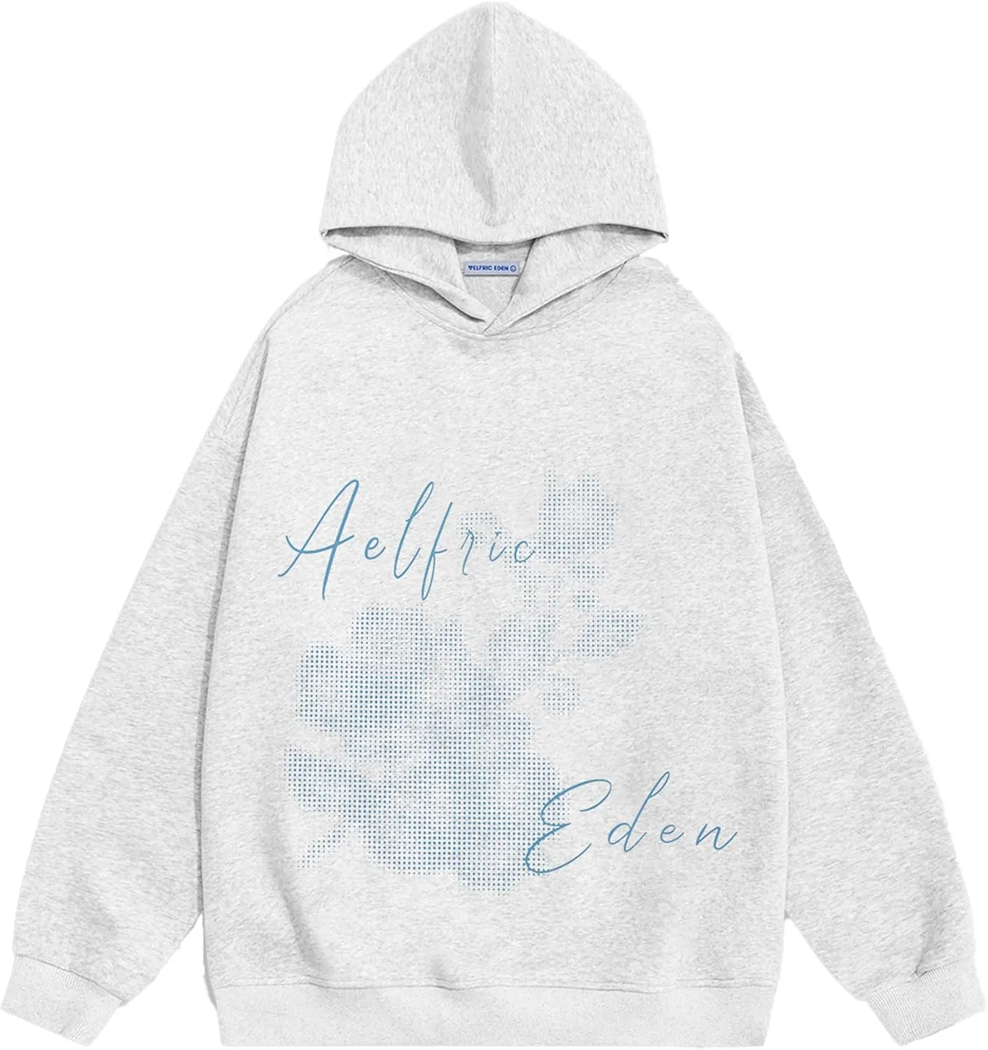 Aelfric Eden Blurring Flower Print Hoodie Womens Oversized Graphic Hoodies Y2K Floarl Solid Pullover Hooded Sweatshirt Unisex