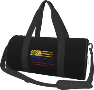 American Venezuelan Flag Convertible Garment Bag with Shoulder Strap, Carry on Garment Duffel Bag for Men Women - Rolling Foldable for Travel Luggage Bags (Black)