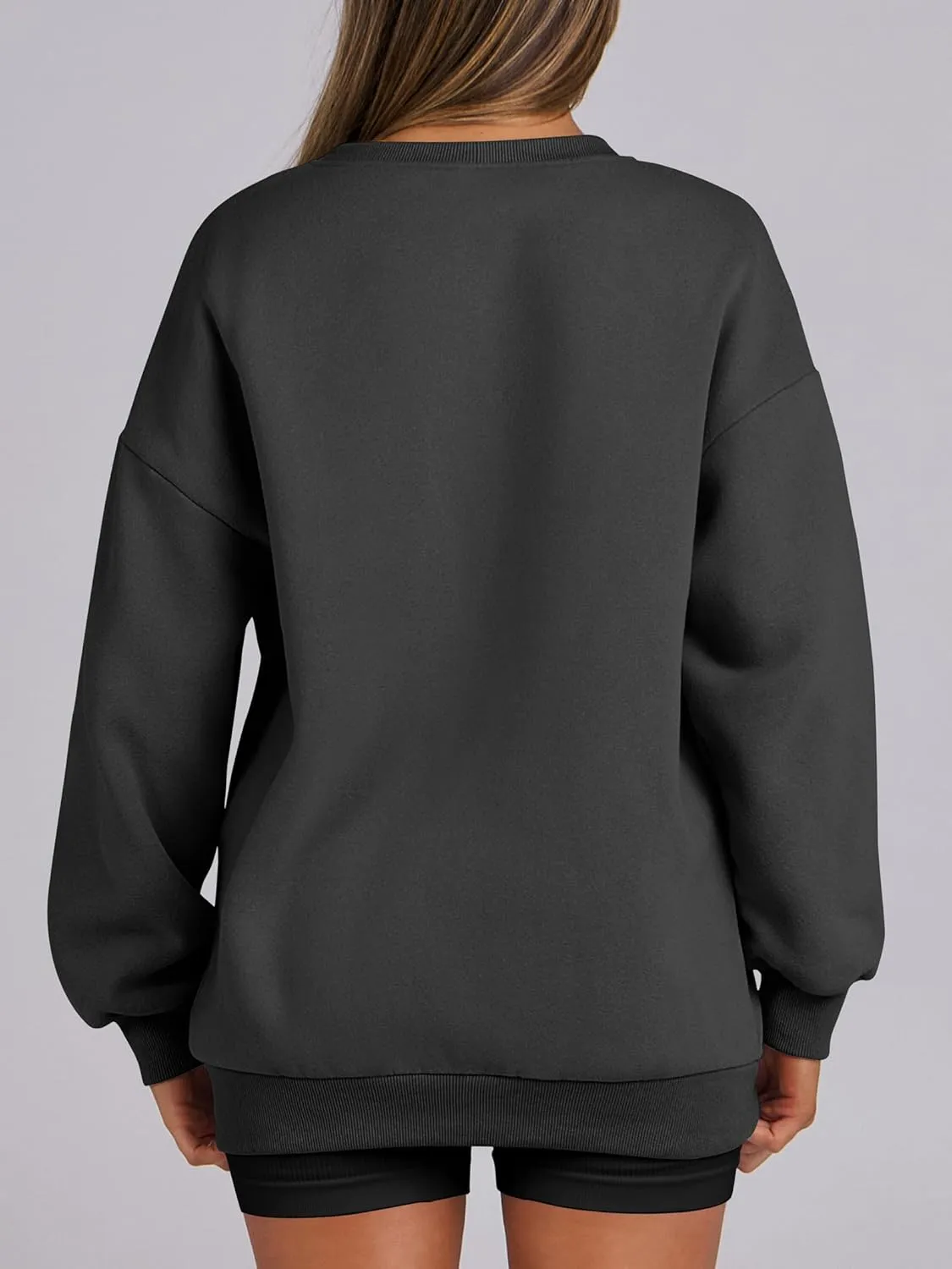 ANRABESS Womens Sweatshirts Oversized Fleece Crew Neck Pullover Hoodies Casual Comfy 2025 Fall Fashion Basic Sweatshirt