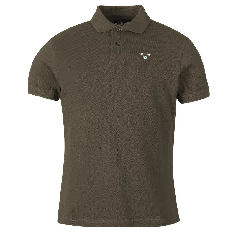 Barbour Sports Mens Polo Shirt - Dark Olive