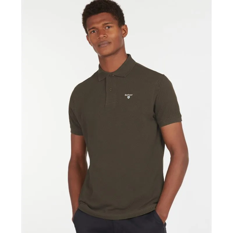 Barbour Sports Mens Polo Shirt - Dark Olive