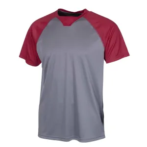 BAW Charcoal/Red Xtreme Tek Baseball Shirt