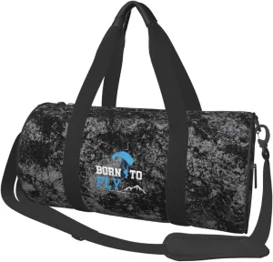 Born to Fly Paragliding Convertible Garment Bag with Shoulder Strap, Carry on Garment Duffel Bag for Men Women - Rolling Foldable for Travel Luggage Bags (Black)