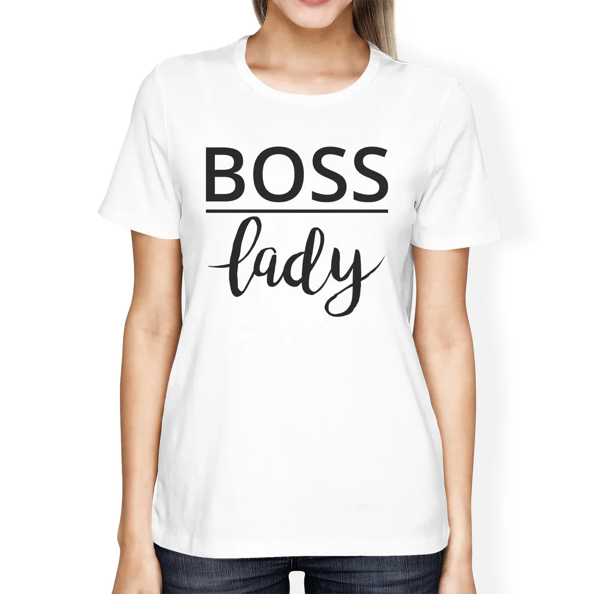 Boss Man Mens White Graphic T-Shirt Matching Outfits For Family