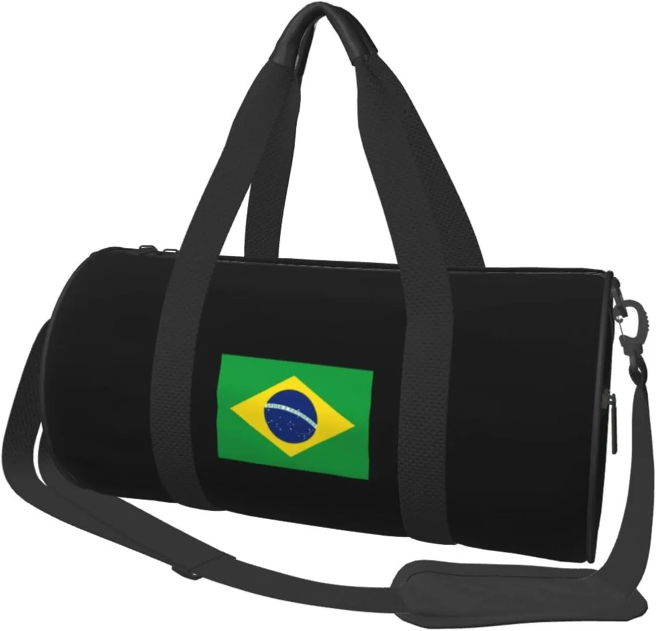 Brazil Flag Convertible Garment Bag with Shoulder Strap, Carry on Garment Duffel Bag for Men Women - Rolling Foldable for Travel Luggage Bags (Black)