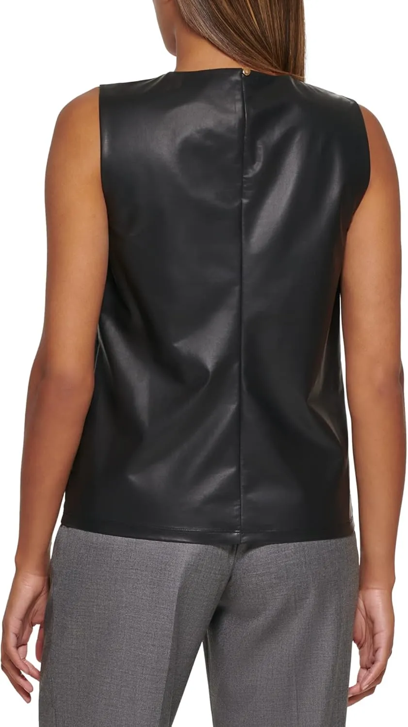 Calvin Klein Women's Pleat Neck Sleeveless Cami