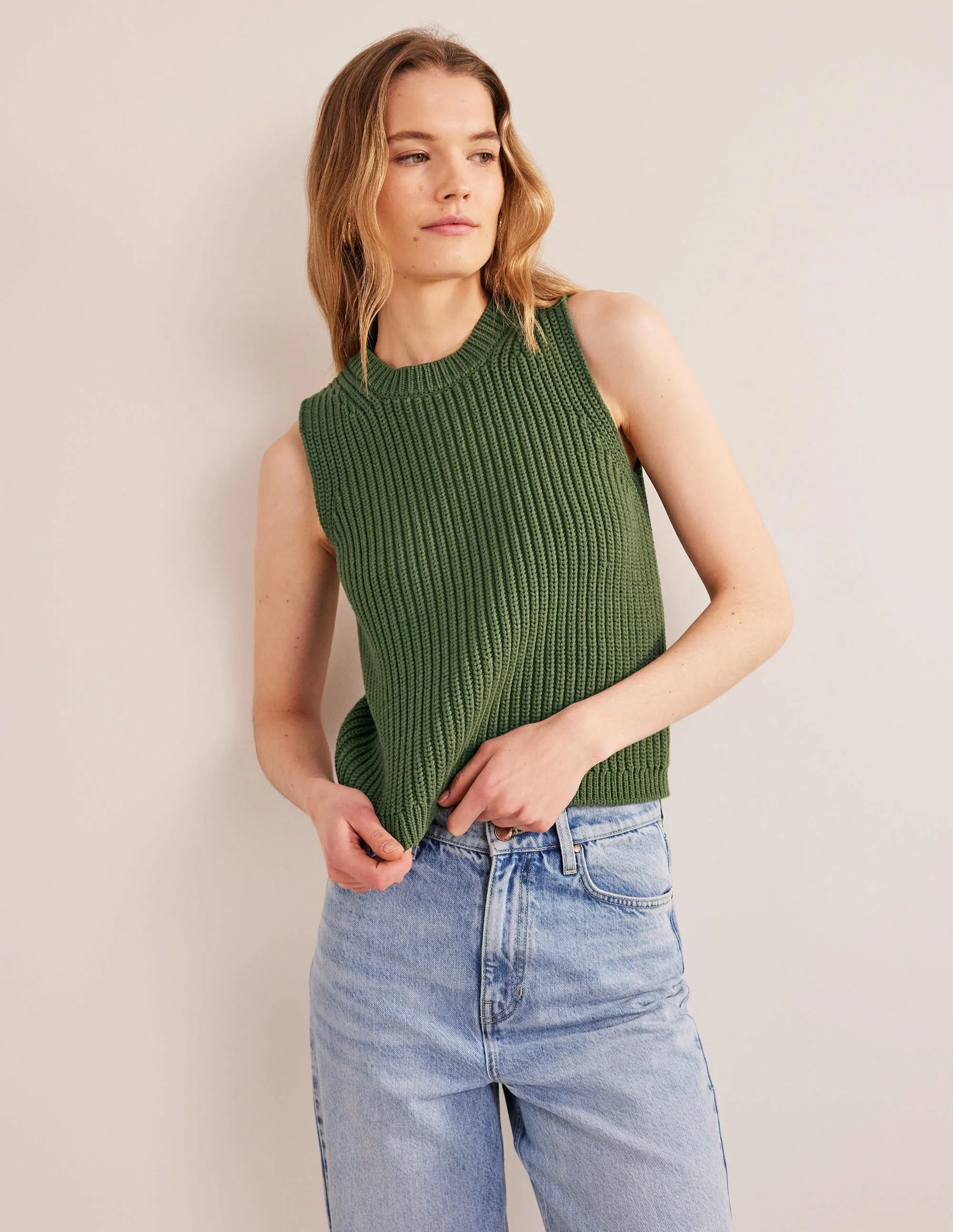 Chunky Ribbed Tank-Spruce