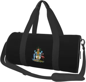 Coat of arms of the Bahamas Convertible Garment Bag with Shoulder Strap, Carry on Garment Duffel Bag for Men Women - Rolling Foldable for Travel Luggage Bags (Black)