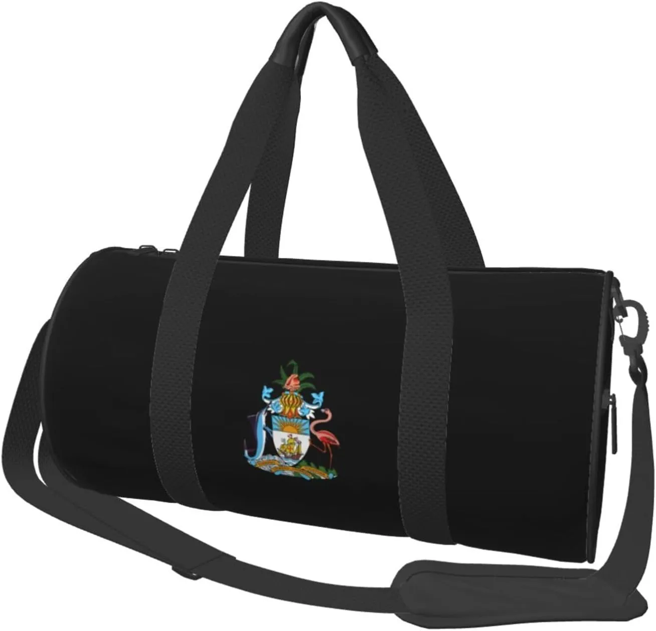 Coat of arms of the Bahamas Convertible Garment Bag with Shoulder Strap, Carry on Garment Duffel Bag for Men Women - Rolling Foldable for Travel Luggage Bags (Black)