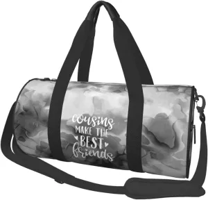 Cousins Make The Best Friends Convertible Garment Bag with Shoulder Strap, Carry on Garment Duffel Bag for Men Women - Rolling Foldable for Travel Luggage Bags (Black)