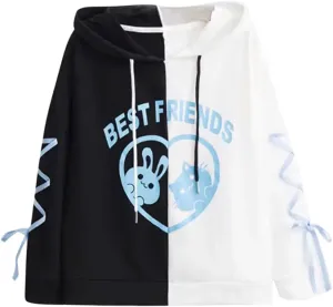 CRB Fashion Womens Kawaii Teens For Teenagers Cartoon Cotton Fleece Hoodie Top Shirt Sweatshirt