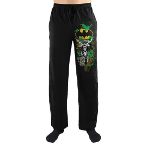DC Comics Batman Batcycle Bike Leg Print Mens Nightwear Lounge Sleep Pants