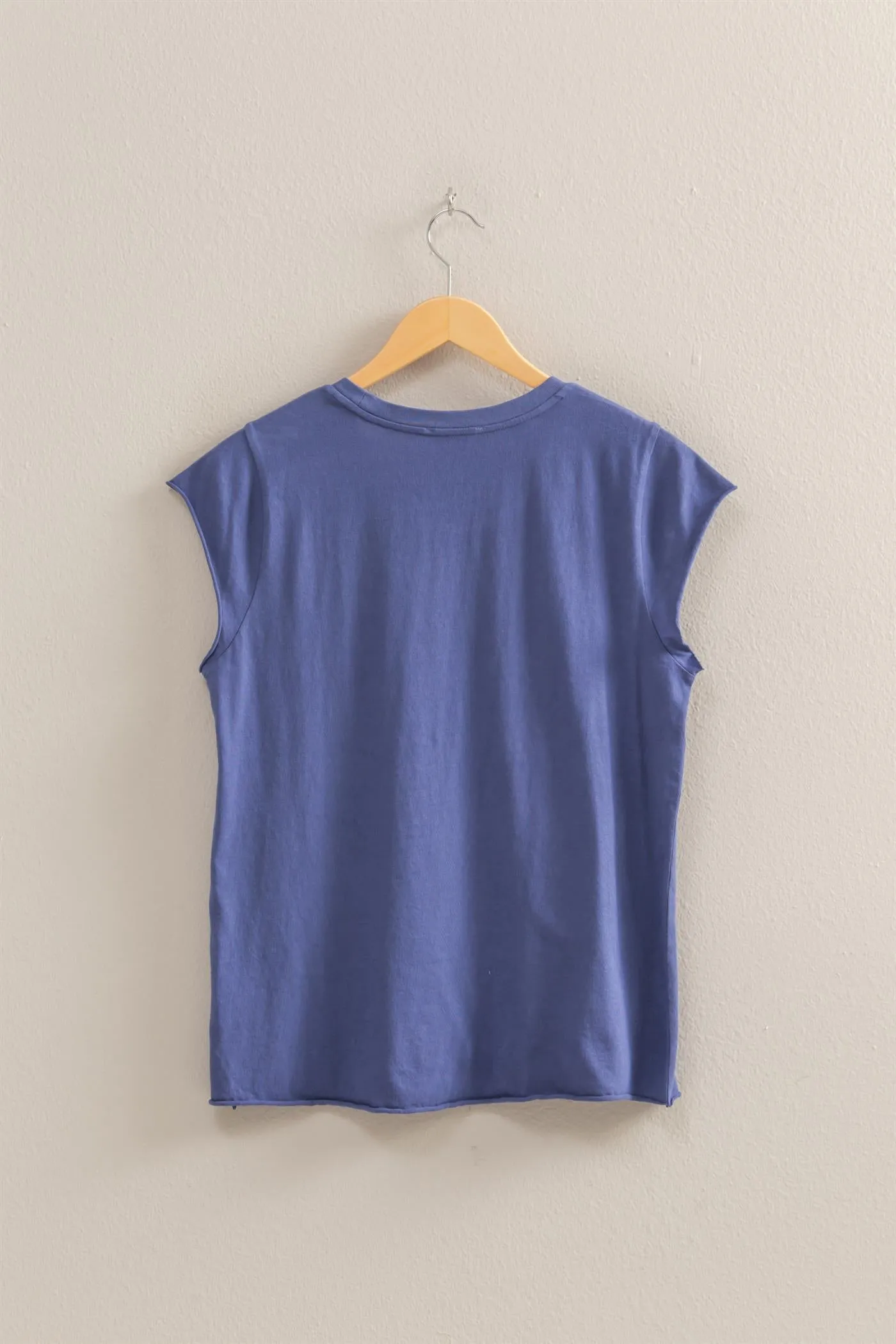 DZ25A924-Soft Cap Sleeve T Shirt