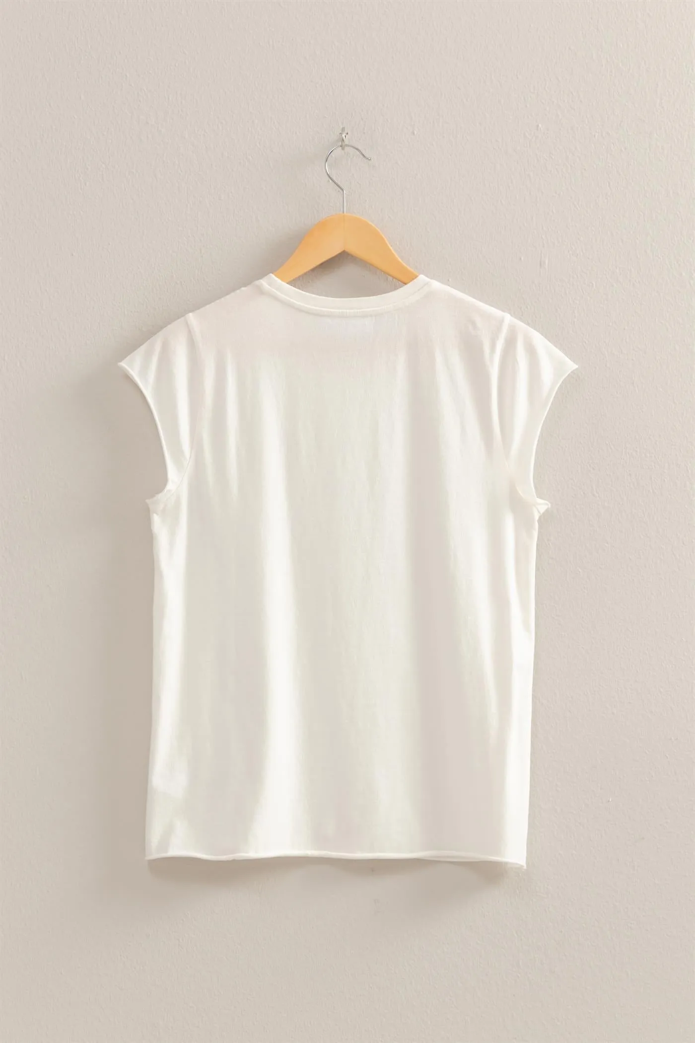 DZ25A924-Soft Cap Sleeve T Shirt