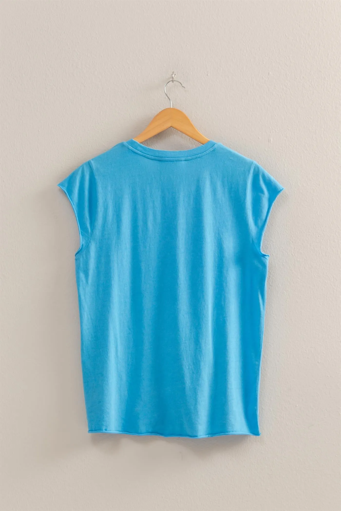 DZ25A924-Soft Cap Sleeve T Shirt