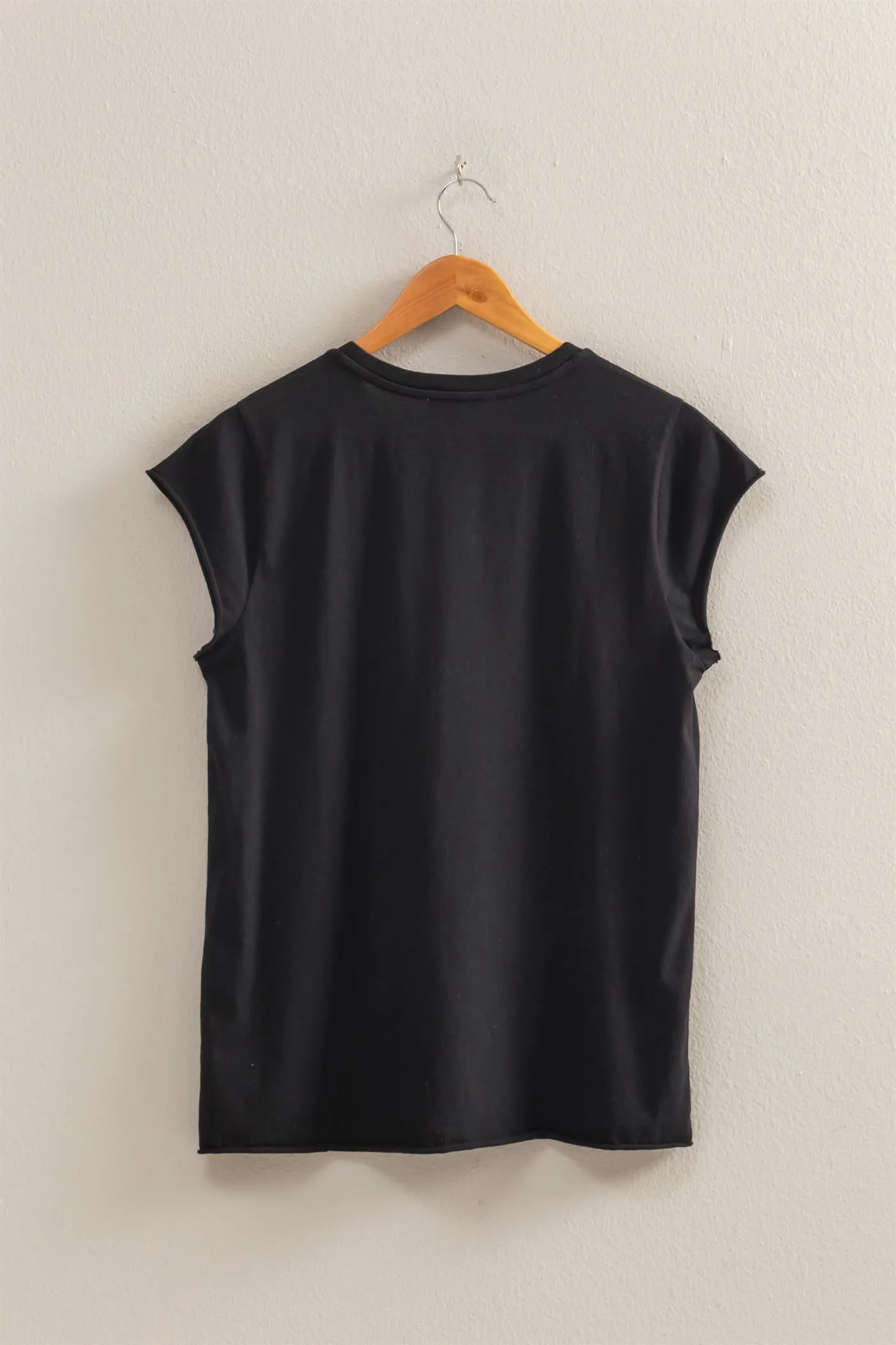 DZ25A924-Soft Cap Sleeve T Shirt