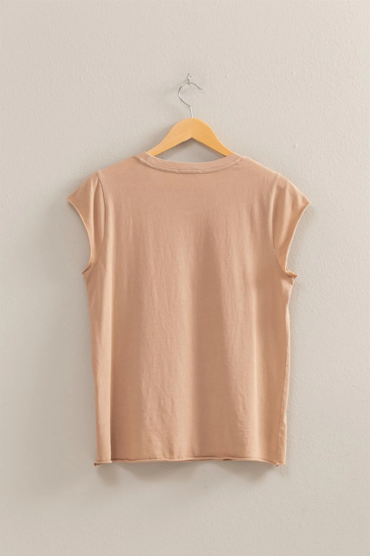 DZ25A924-Soft Cap Sleeve T Shirt