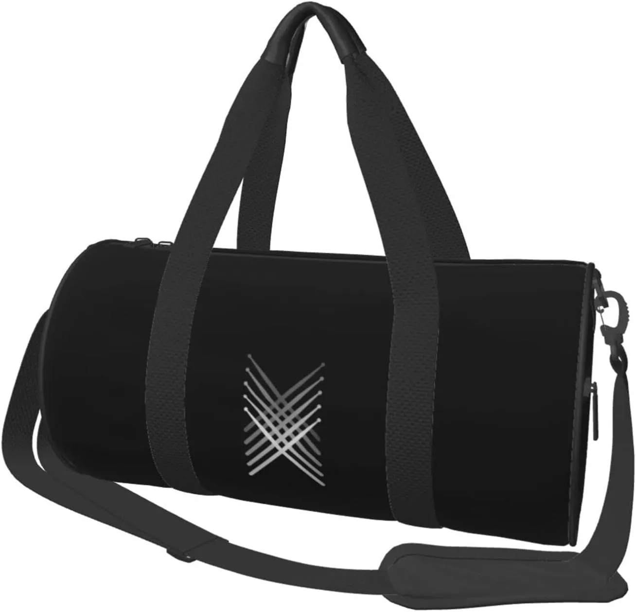 Fading Percussion Drum Sticks Convertible Garment Bag with Shoulder Strap, Carry on Garment Duffel Bag for Men Women - Rolling Foldable for Travel Luggage Bags (Black)