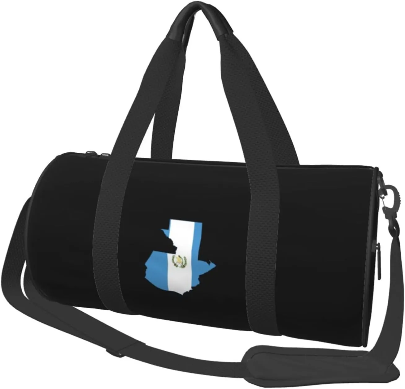 Flag Map of Guatemala Convertible Garment Bag with Shoulder Strap, Carry on Garment Duffel Bag for Men Women - Rolling Foldable for Travel Luggage Bags (Black)