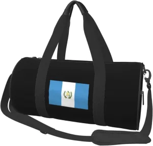 Flag of Guatemala Convertible Garment Bag with Shoulder Strap, Carry on Garment Duffel Bag for Men Women - Rolling Foldable for Travel Luggage Bags (Black)