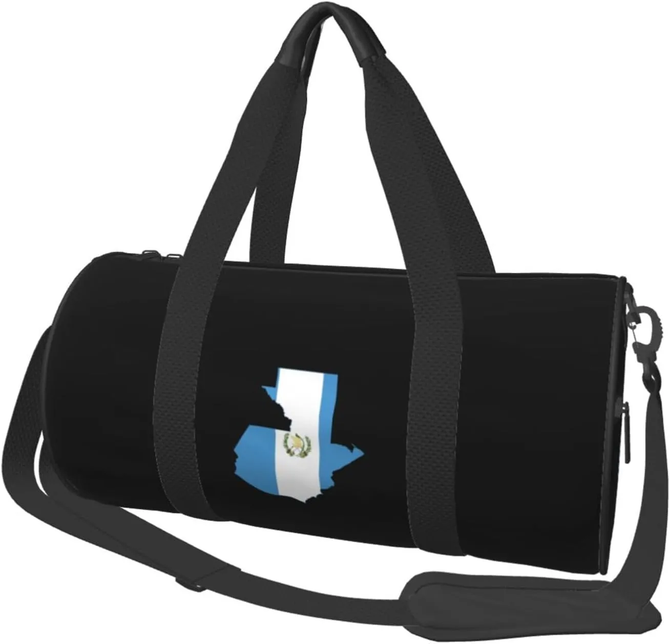 Flag Of Guatemala Map Convertible Garment Bag with Shoulder Strap, Carry on Garment Duffel Bag for Men Women - Rolling Foldable for Travel Luggage Bags (Black)