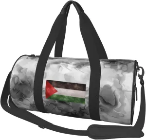 Flag of Palestine Convertible Garment Bag with Shoulder Strap, Carry on Garment Duffel Bag for Men Women - Rolling Foldable for Travel Luggage Bags (Black)