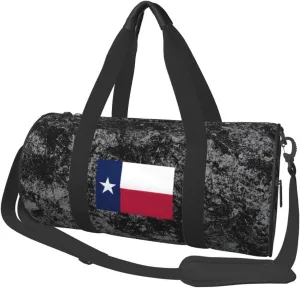 Flag of The Republic of Texas Convertible Garment Bag with Shoulder Strap, Carry on Garment Duffel Bag for Men Women - Rolling Foldable for Travel Luggage Bags (Black)