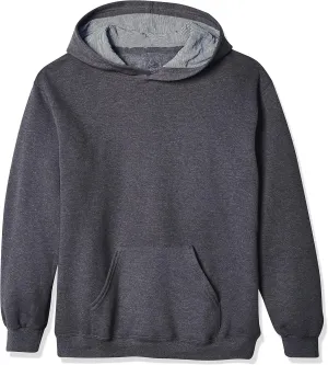 Fruit of the Loom Boys' Fleece Sweatshirts, Hoodies, Sweatpants & Joggers, Pullover-Charcoal Heather, Medium