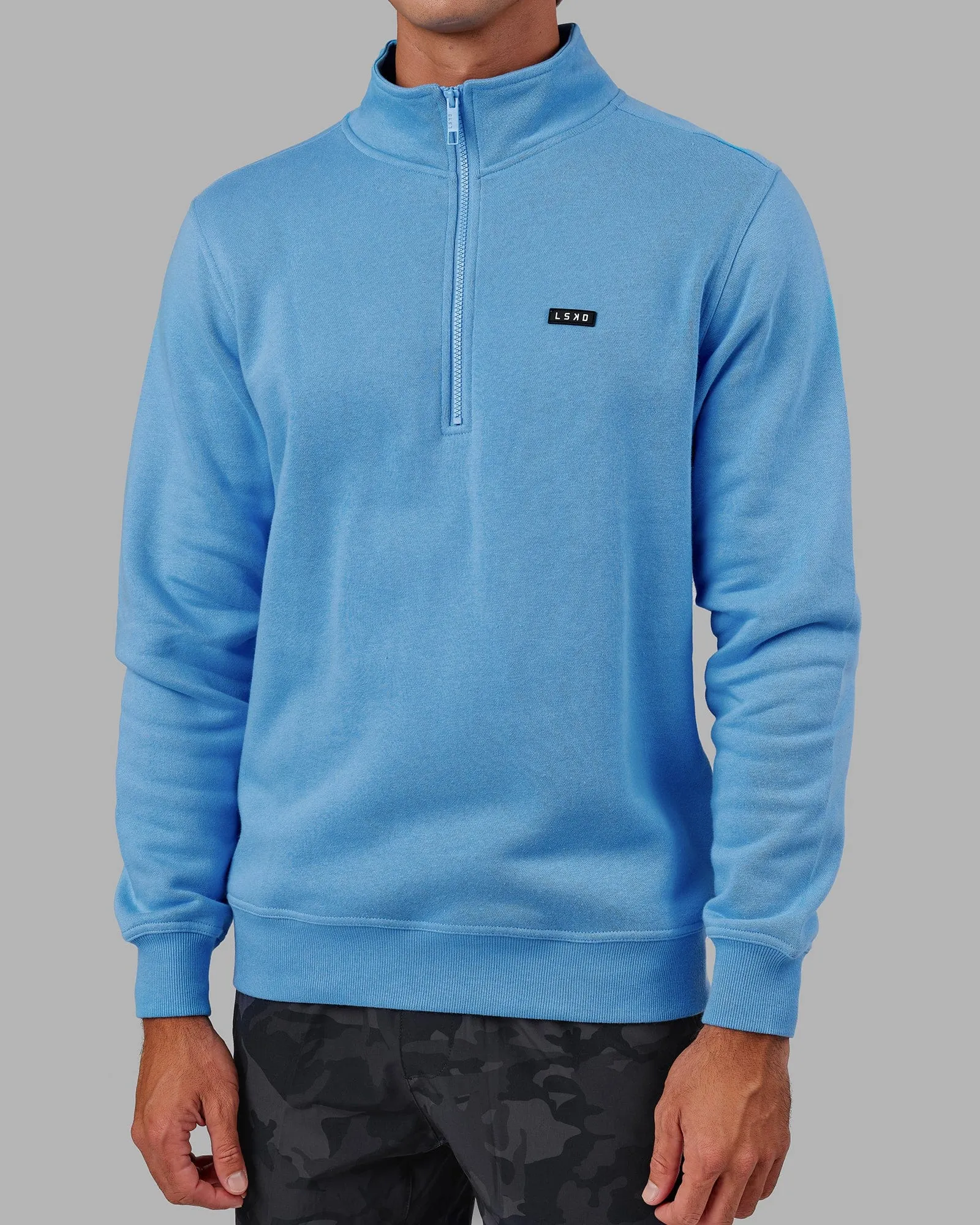 Fundamental 1/4 Zip Sweater - Azure Blue