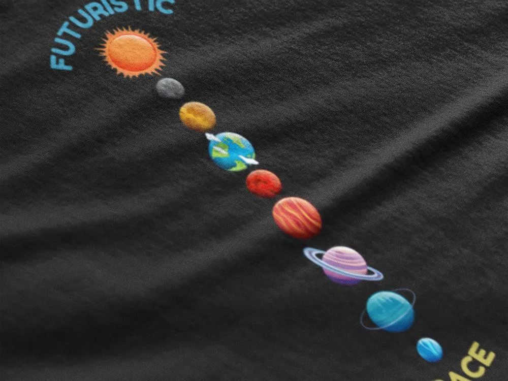 Futuristic Space - Unisex Oversized Cotton Graphic Printed T-Shirt