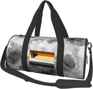 Gay Bear Pride Flag Convertible Garment Bag with Shoulder Strap, Carry on Garment Duffel Bag for Men Women - Rolling Foldable for Travel Luggage Bags (Black)