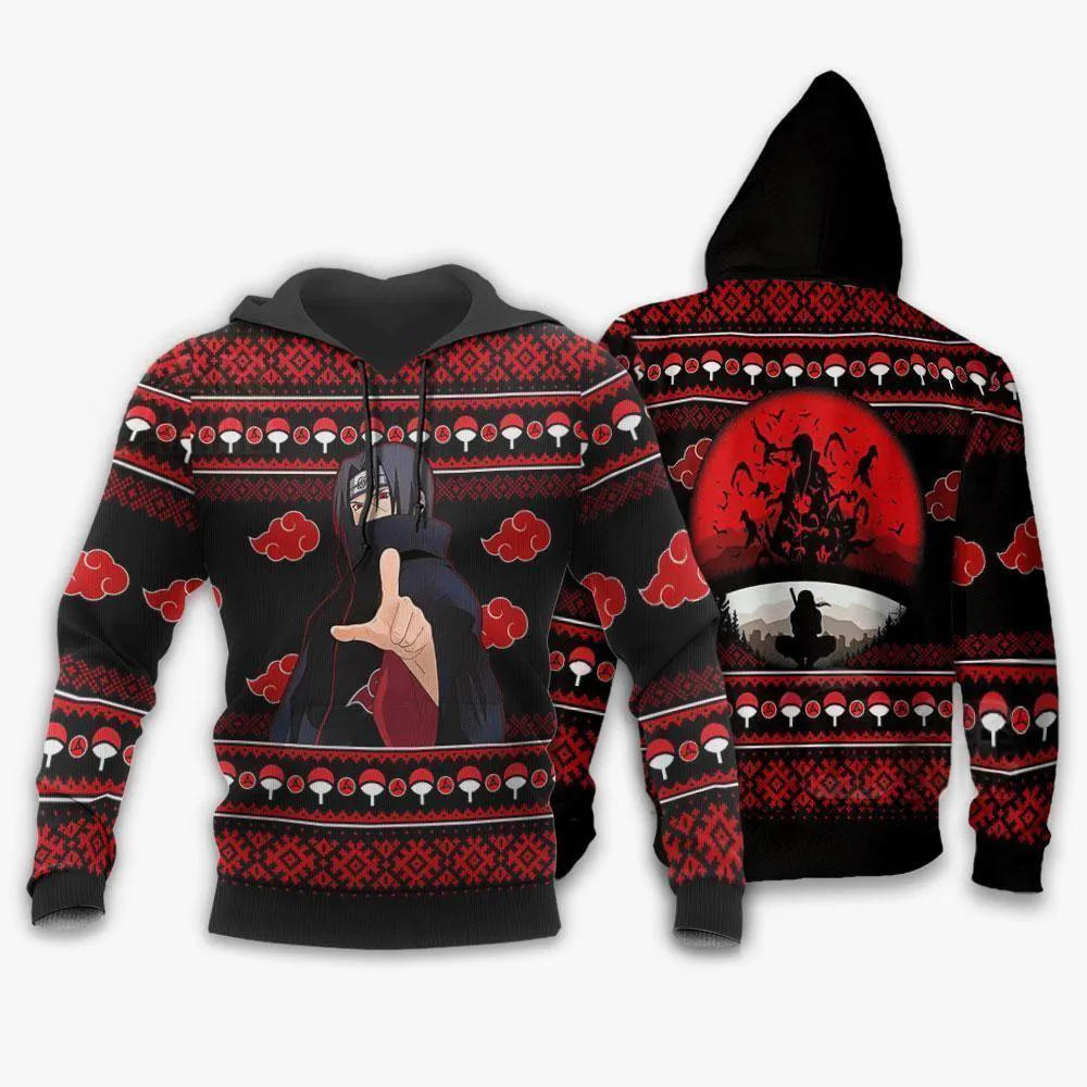 Giftngon - Itachi Ugly Chrismast Sweater Akatsuki Anime Xmas Gift