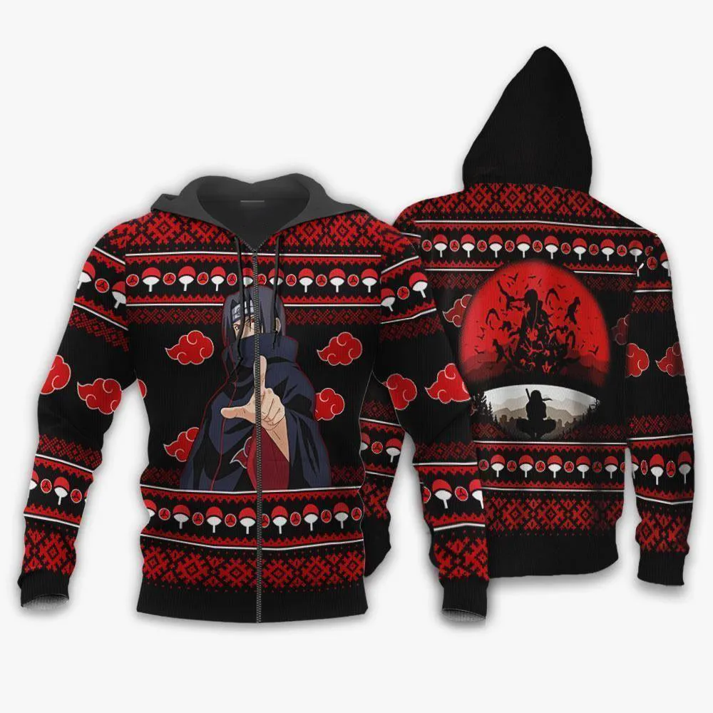 Giftngon - Itachi Ugly Chrismast Sweater Akatsuki Anime Xmas Gift