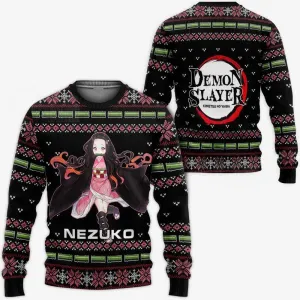 Giftngon - Nezuko Kamado Ugly Sweater Christmas Demon Slayer Anime Gift For Kids
