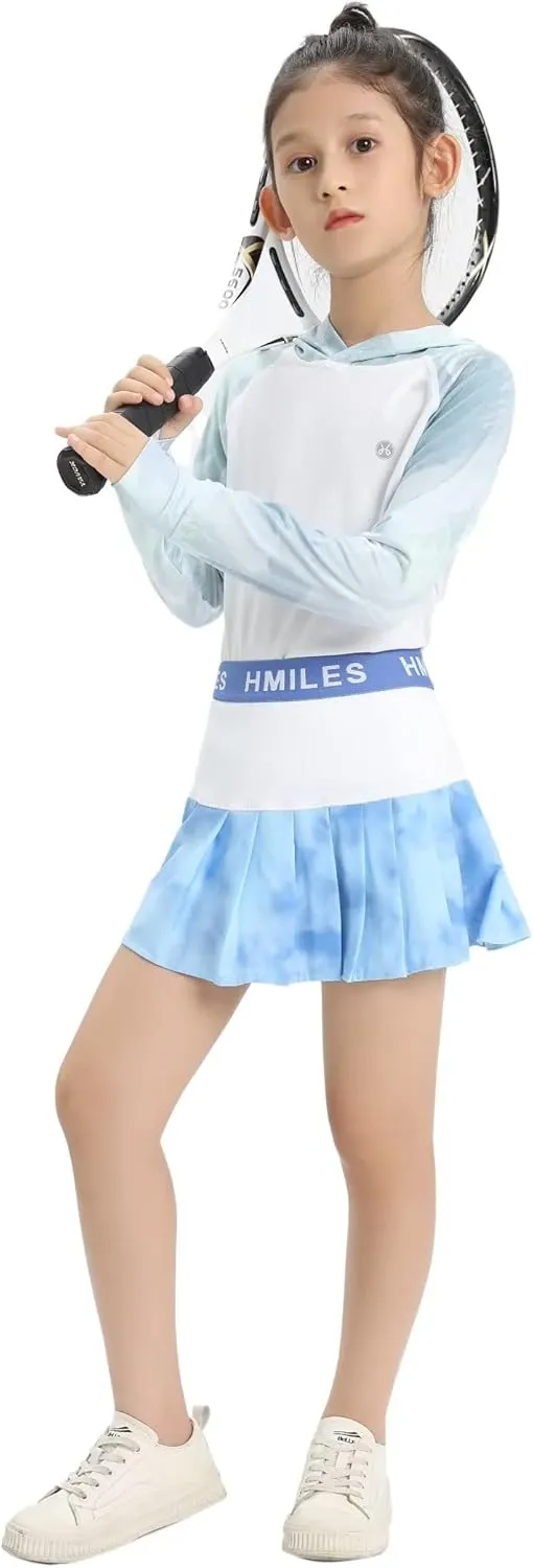 Girl Pleat Tennis Skirt with Shorts Athletic Skort for Golf Running Age 6-16