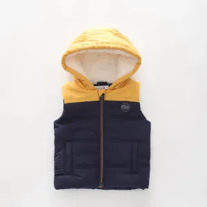 Gold and Blue Puffer, Junior Boys Vest