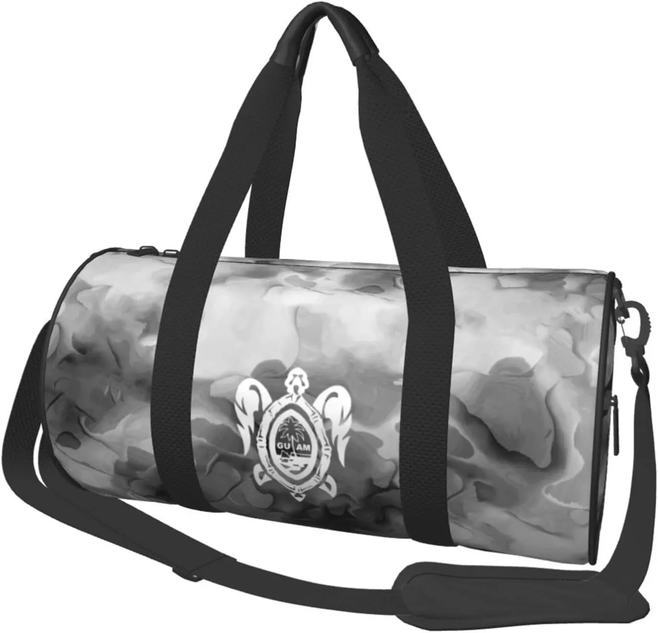 Guam Sea Turtle Convertible Garment Bag with Shoulder Strap, Carry on Garment Duffel Bag for Men Women - Rolling Foldable for Travel Luggage Bags (Black)