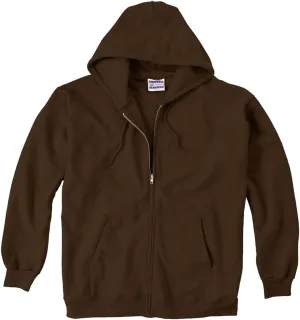 Hanes Mens Full Zip Ultimate Heavyweight Athletic-hoodies, Dark Chocolate, Medium US
