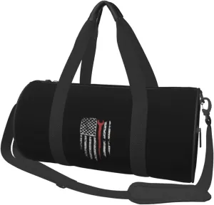 Ironworker American Flag Convertible Garment Bag with Shoulder Strap, Carry on Garment Duffel Bag for Men Women - Rolling Foldable for Travel Luggage Bags (Black)