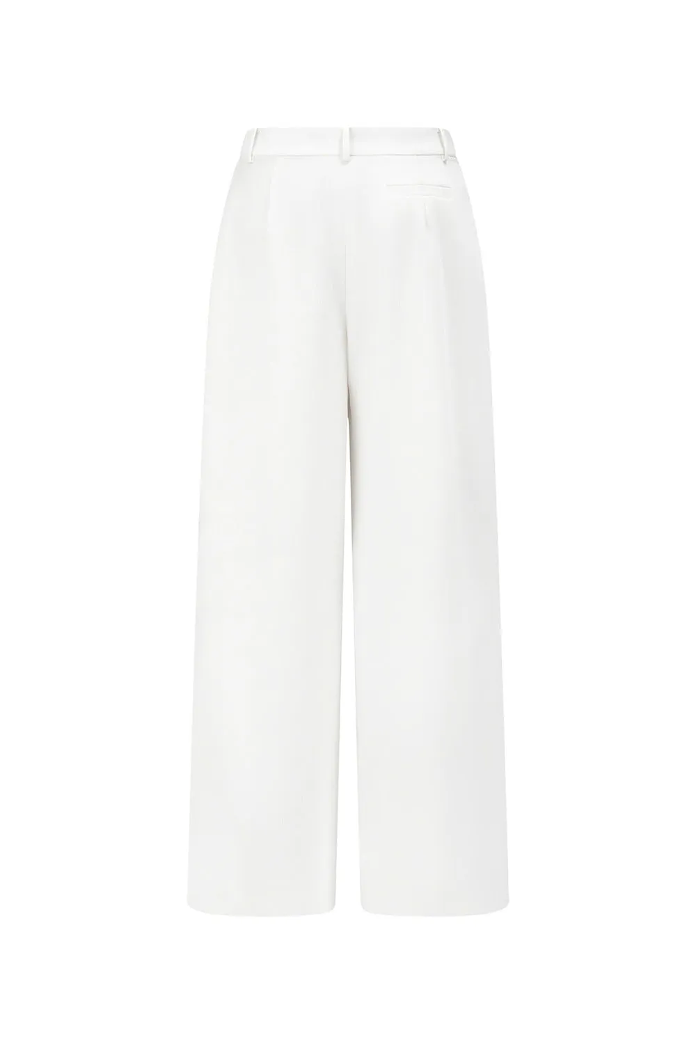 Jemmia Straight Wide Leg Cotton Blend Floor Length Pants