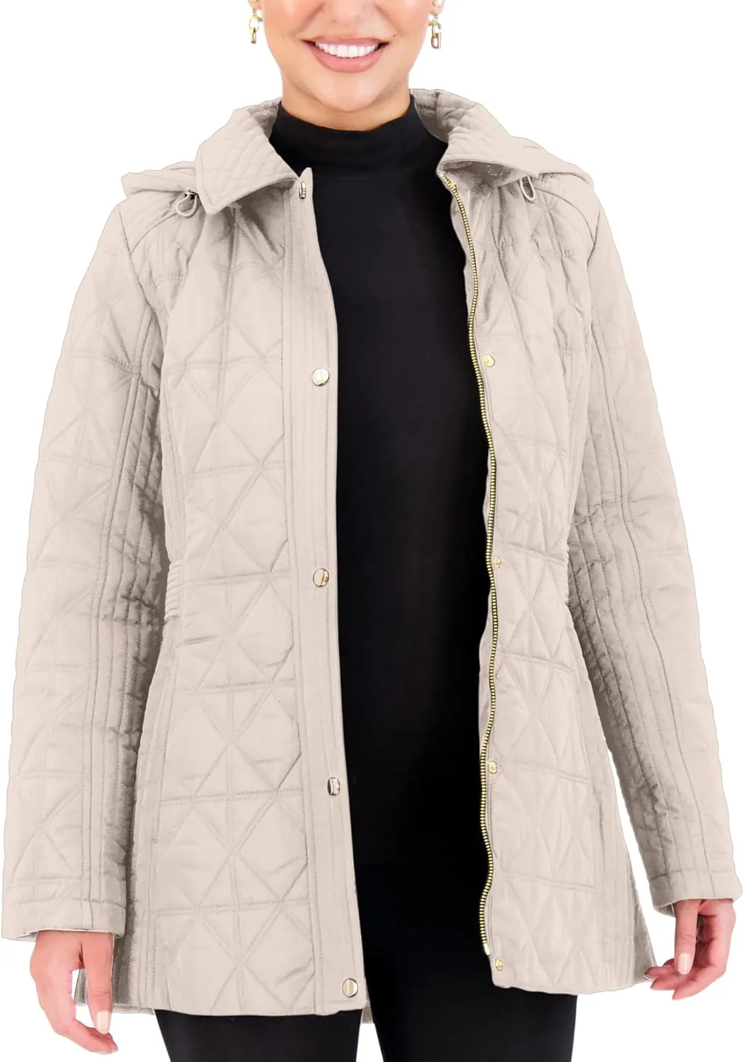 Jones New York Puffer Jacket Womens, Women Jacket Winter, Quilted Jackets for Women