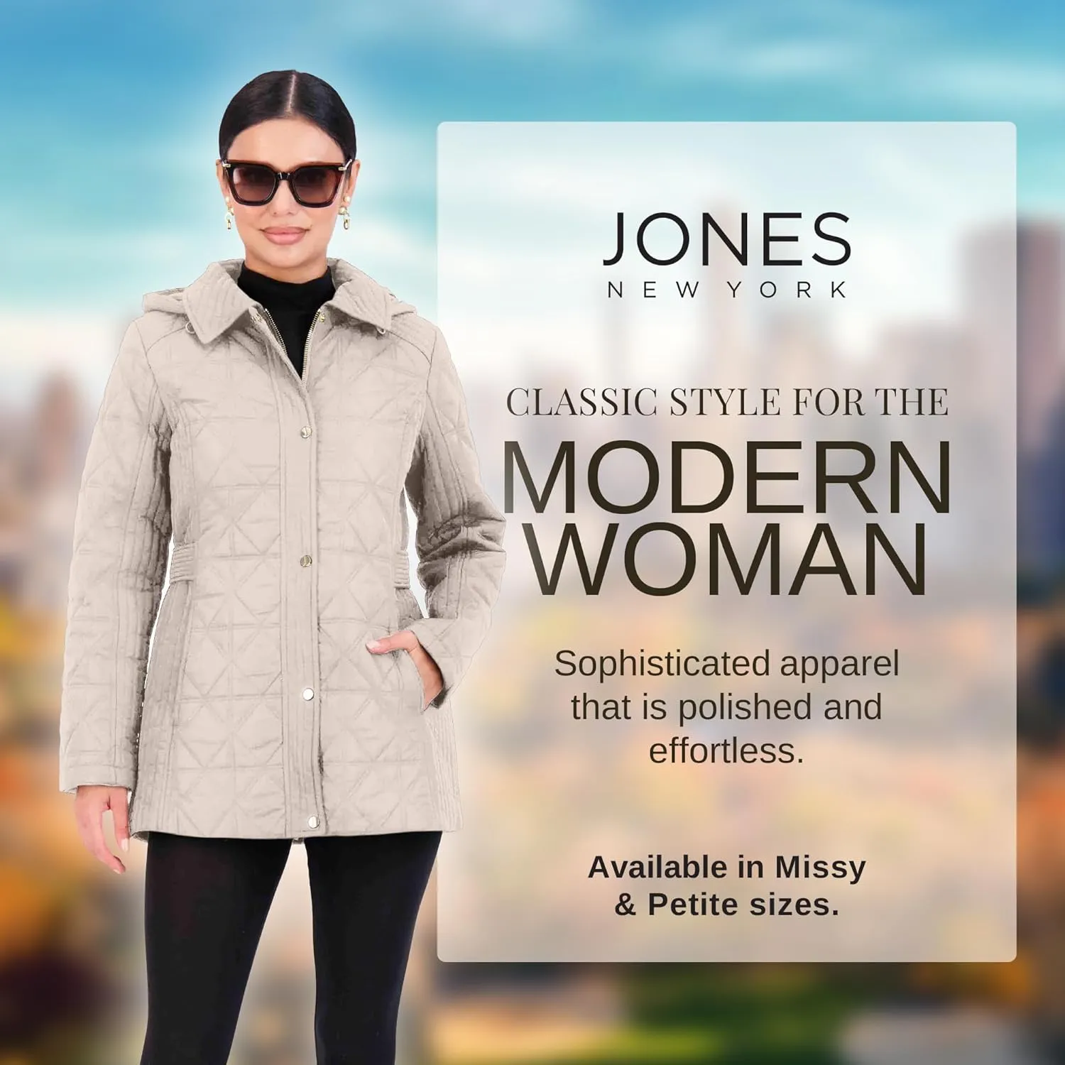Jones New York Puffer Jacket Womens, Women Jacket Winter, Quilted Jackets for Women