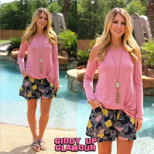 Last Chance Size Small | Tropical Breeze Navy Floral Shorts
