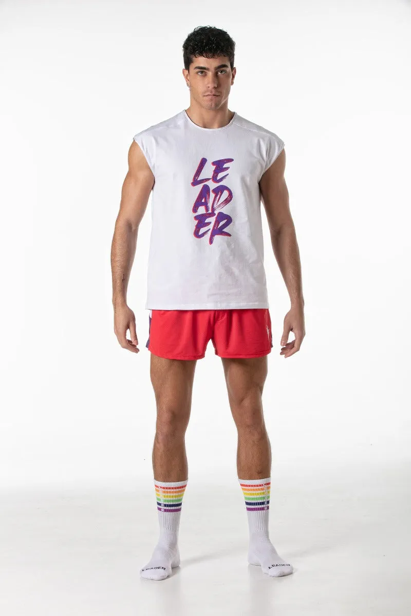 Leader Hero LDR T Shirt White Purple