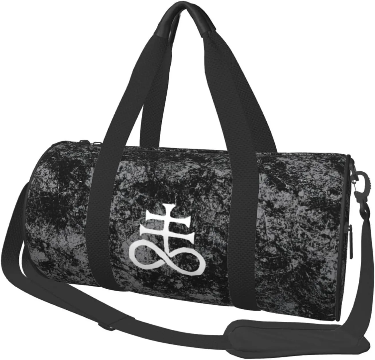 Leviathan Cross and Serpents Convertible Garment Bag with Shoulder Strap, Carry on Garment Duffel Bag for Men Women - Rolling Foldable for Travel Luggage Bags (Black)
