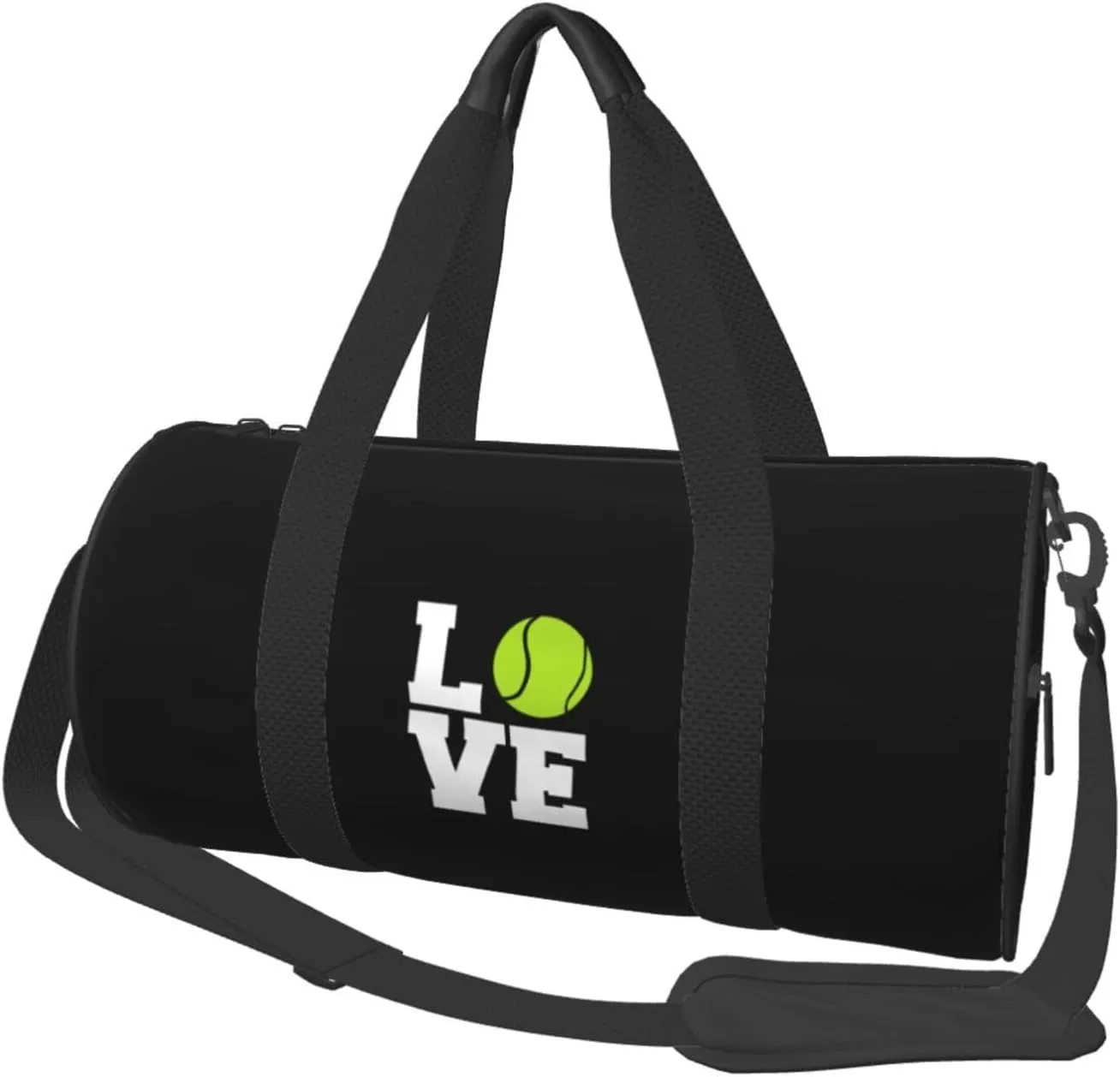 Love Tennis Ball Convertible Garment Bag with Shoulder Strap, Carry on Garment Duffel Bag for Men Women - Rolling Foldable for Travel Luggage Bags (Black)