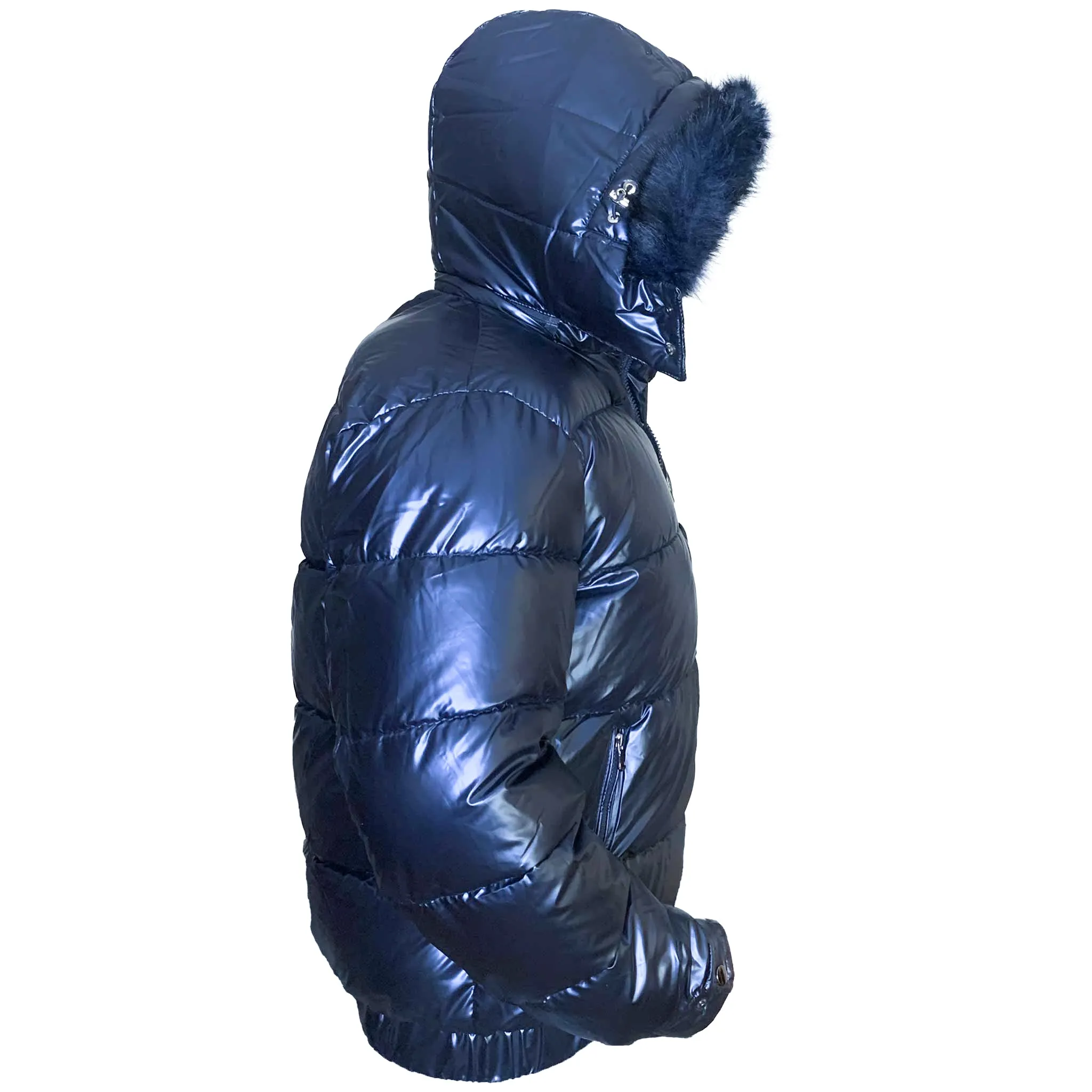 Matte Gloss Hooded Puffer