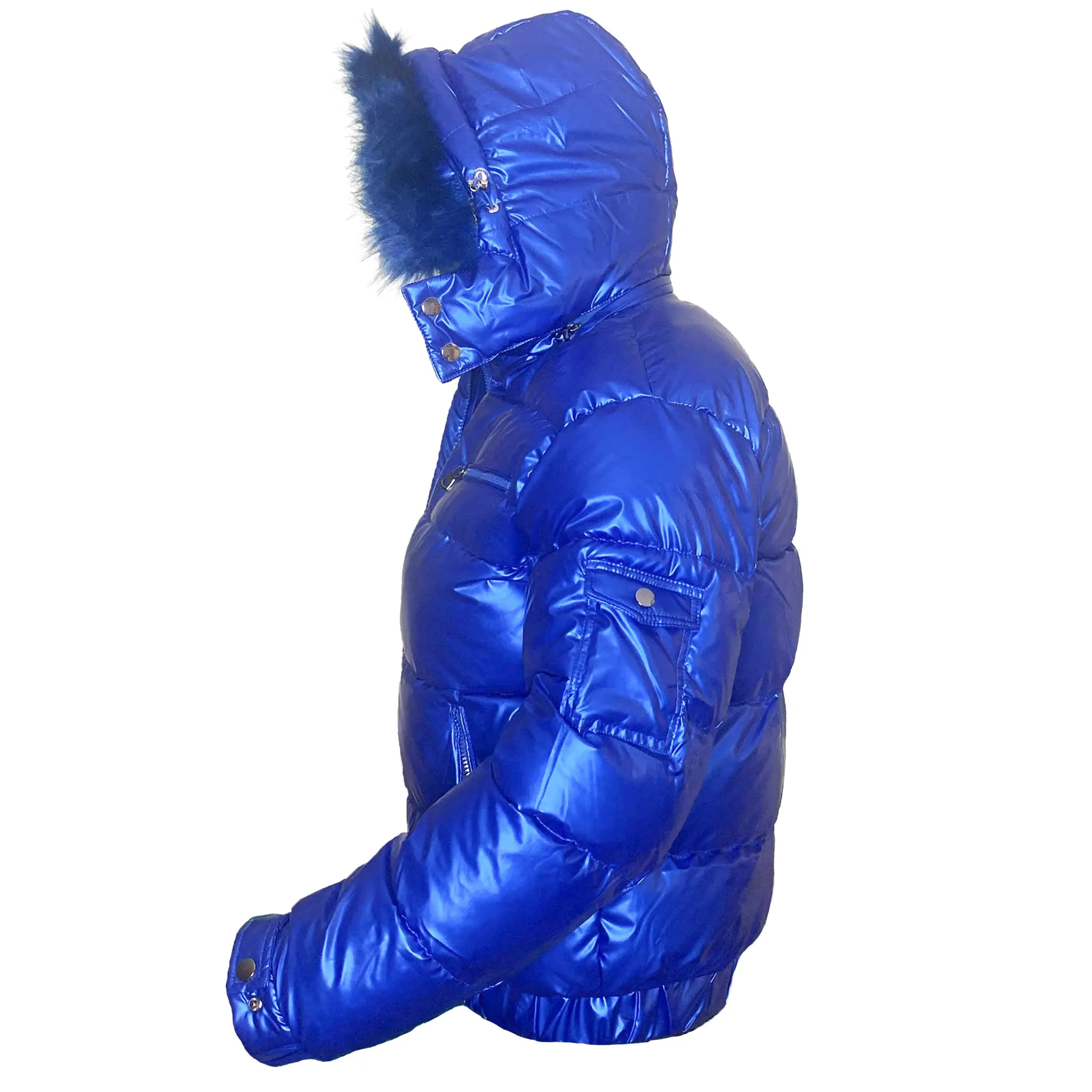 Matte Gloss Hooded Puffer