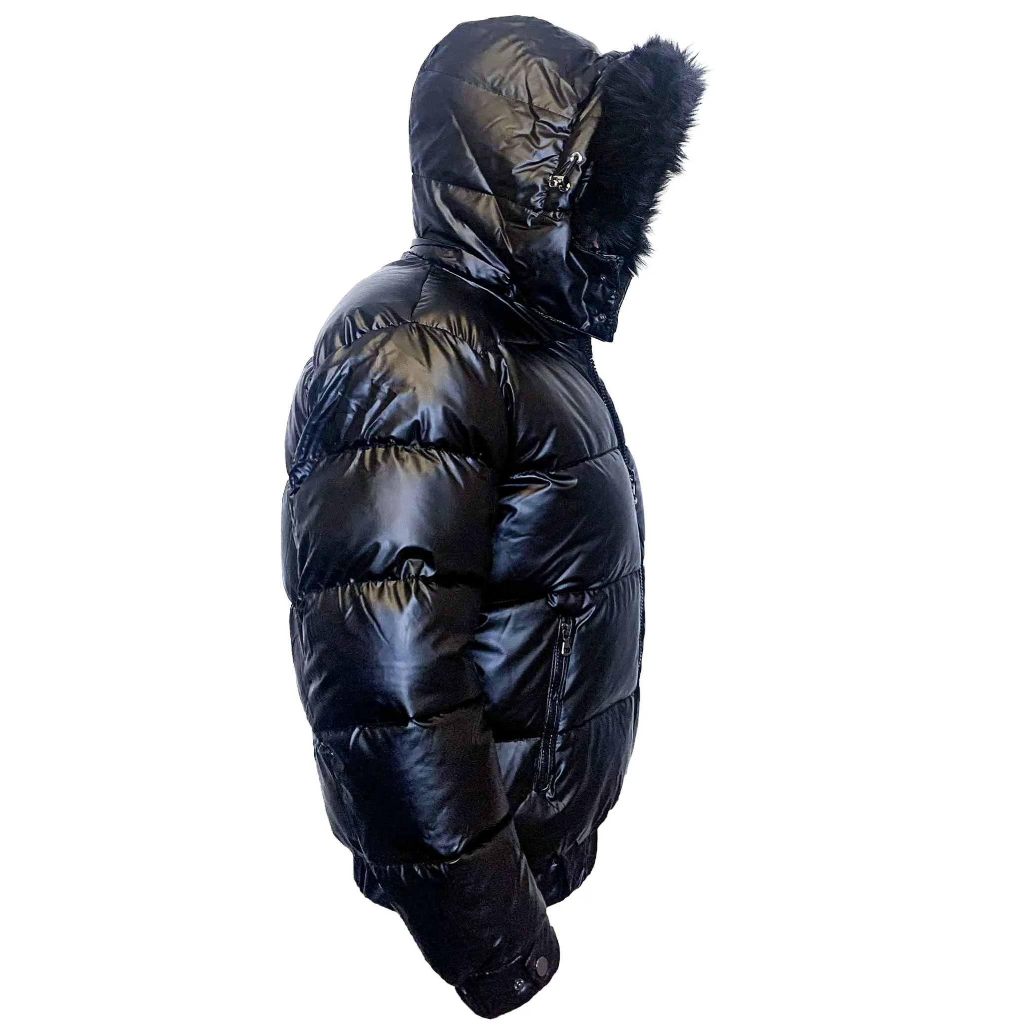 Matte Gloss Hooded Puffer