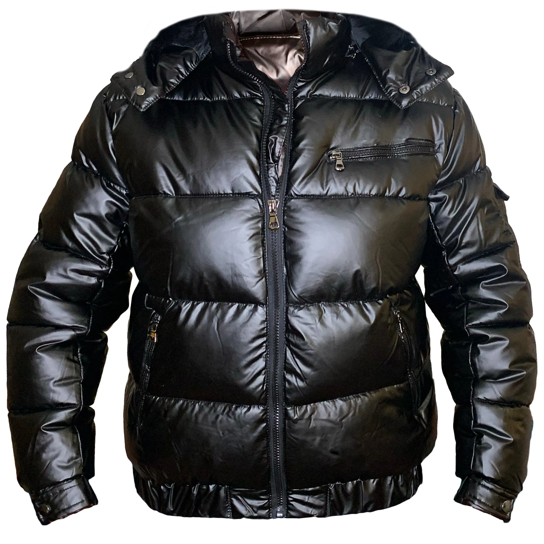 Matte Gloss Hooded Puffer